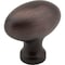 Jeffrey Alexander 1-9/16" Overall Length Brushed Oil Rubbed Bronze Football Lyon Cabinet Knob 3991DBAC - alternate 1